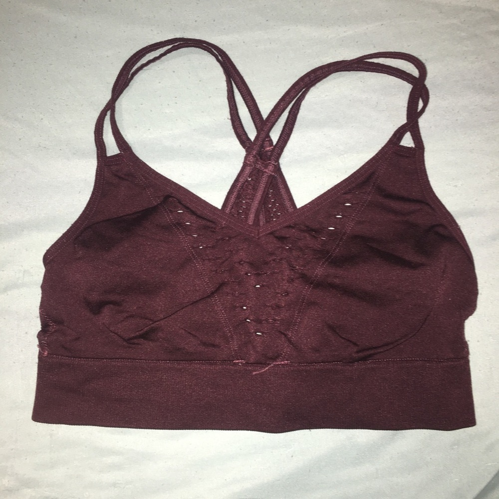 Maroon sports bra